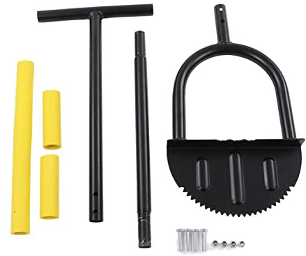 Tagliaerba Manuale, Tagliabordi Per Prato, Tagliabordi con Struttura in Acciaio, Rifinitura da Giardino a Pedale Ampio con Lama Denta E Manico a T, Copertura in Spugna Per Pulire I Bordi Lungo