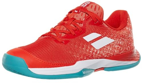 Babolat Junior Jet Mach 3 All Court - Tenis para niños, color rojo Fiesta (talla 2.5 para niños)