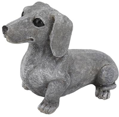 Dckelhund Statue Living Dckhund Figure-Figure Ornement pour Décoration de Jardin à L'extérieur, Amoureux des Chiens en Résine Synthétique pour la Jardin