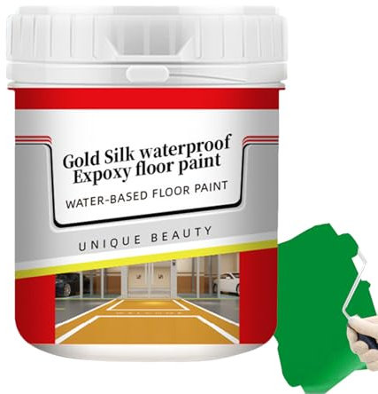 Vernice per pavimenti in calcestruzzo – Rivestimento in resina epossidica antiscivolo a base d'acqua, sigillante inodore | Vernice protettiva per cantine, terrazze, ripostigli, aree commerciali