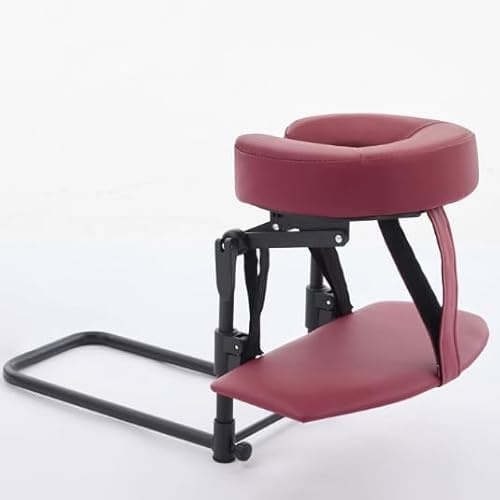 Massage Kopfstütze für Bett, 180° Verstellbare Kopfstütze mit Gesichtskissenhalterung, Massage-Matratzenauflage mit Armlehnenbrett und Aufbewahrungstasche, für Matratzen Einer Dicke 14-45cm (Rot)