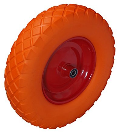Sackkarren Schubkarren Rad Vollgummi Ersatzrad 4.80/4.00-8 (Rad orange 400mm Achsloch 12mm)