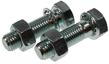 BITS4REASONS Maypole M16 55mm Length Towball Nuts And Bolts. High Tensile Strength Steel & Shake-proof Washers Perfect For Secure Tow Ball Installation. Zinc Plated Bolts. UK & EU Approved