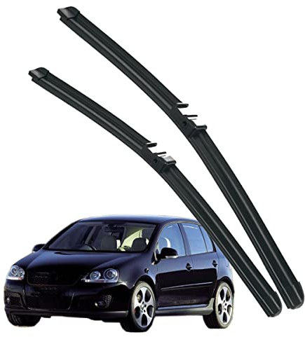 QHYTL Scheibenwischer Für Auto Scheiben Wiper Blades Für Golf 5 MK5 2004-2005 Wischerblatt Vorne Wischblätter Gummi Windshield Wipers 600mm+475mm fit Seitenstiftarm