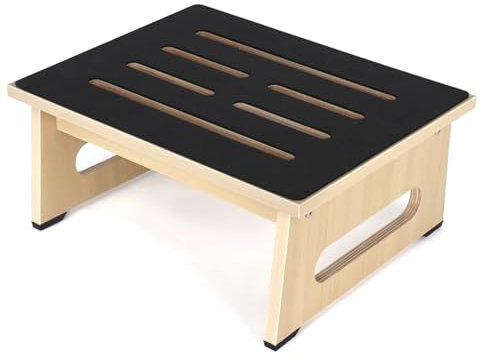 EIN hölzerner Tritthocker 6,9 Zoll für Erwachsene und Senioren mit Rutschfester Gummiauflage, für drinnen und draußen, tragbare hölzerne Aufstehhilfe für Bad, Küche, Nachttisch und mehr (Gulanmu)