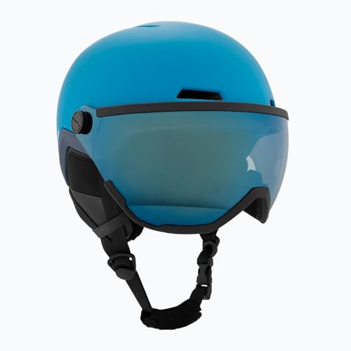 ATTABO Avens 2.0 Jr Visor Kinder Skihelm mit Visier – In-Mold, Anti-Fog & Spiegelbeschichtung S2, Aktive Belüftung – Für Ski und Snowboard 51cm - 54cm (Blau)