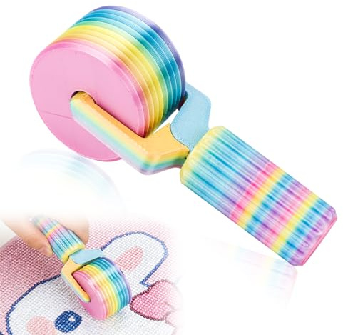 Byffoer Diamond Painting Roller, strumento artistico portatile, in polipropilene leggero, ergonomico, per fai da te, con diamantini 5D, colorato