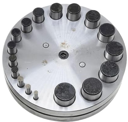 Cortador De Discos – Juego De 17 Punzones De Acero Al Carbono De Alta Resistencia | Kit De Punzonado Y Troquelado Para Joyería Estampado De Metal | Cortador Circular De Precisión Para Manualidades Y