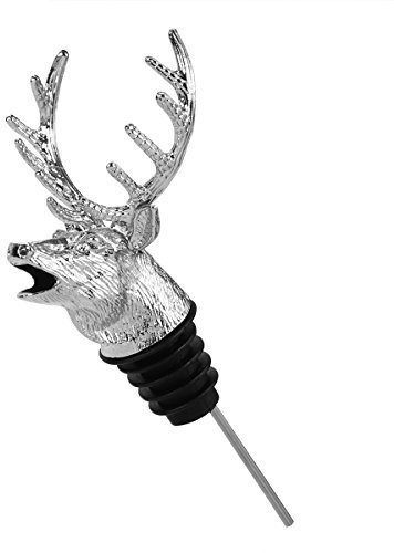 BESTOMZ Weinflaschenverschluss Weinausgießer Hirschkopf Flaschenausgießer Wein Stopper für Weinflaschen Geschenk für Weinliebhaber Und Weihnachten