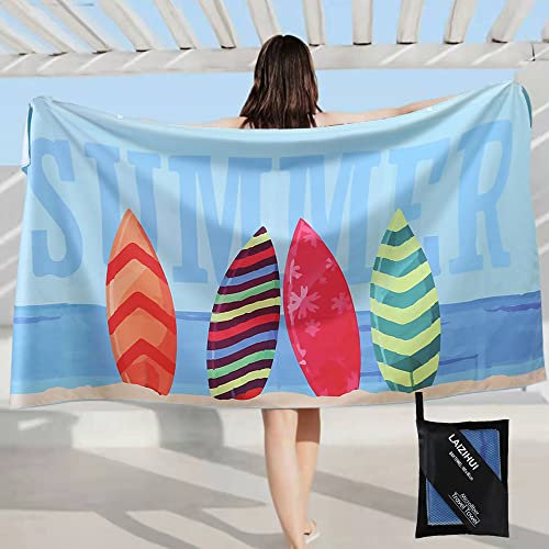 LAIZIHUI Microfaser Handtücher, sandfreie, schnell trocknende und leichte Stranddecke.Perfekt für den Strand，Badetuch groß, Reisehandtuch | Reise, Strand, Sauna,160 x 80 cm