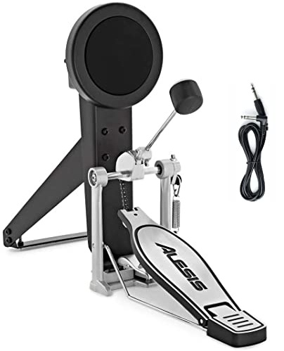 Alesis V2 DMPad Kick Drum Pad with DMPedal Kick Pedal and Silverline Audio 10ft Connection Cable Bundle