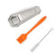 Smoker Pipe, Pellet Smoker Tube, 6in, Smoker Smoker Pipe Barbecue Stainless Steel, for Electric Gas and Charcoal Barbecue Hexagon Tube(15.5 x 5.5 x 5.5 cm)