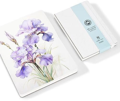 Lightwish Aquarellpapier, 100% Baumwolle, feine Körnung Heißpress-Aquarellpapier, 300 g/m², säurefrei, 24 Blatt, 13 x 19 cm, Skizzenbuch für Erwachsene, Studenten und Kinder