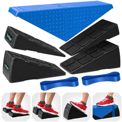 Squat Wedge – Kniebeugen-Keil-Block 235,9 kg Tragkraft – Schrägbrett für Wadendehnung – Wadendehner, schräges Brett – Yoga-Blöcke