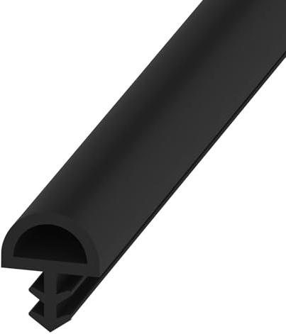 Junta para puerta, Junta de puerta TPE, 5m/10m/30m junta para bisagra de puerta, junta de goma, junta resistente al viento y a la lluvia para marcos de puertas, ventanas (Negro, 8 x 5 mm x 5 m)