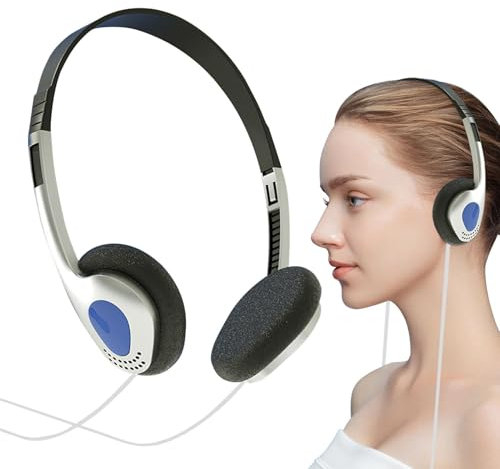 Casque supra-aural rétro: casque léger avec câble, sensation vintage | Casque stéréo de haute qualité pour écouter à la maison, lecteur et téléphone portable, design classique et moderne