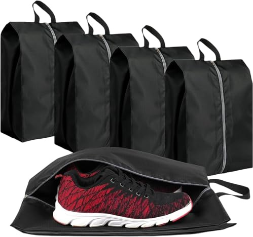 GIUSOBG Sac à Chaussures Voyage 4 Pièces Housses Chaussures Portable Imperméable 39.3*19*15CM Housses Rangement Chaussure Imperméable Sacs de Rangement Anti Poussière pour Séparer (39.3*19*15 CM)