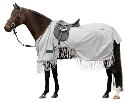 Waldhausen Flugöppning Protect med fransar, silvergrå/grå, 115 cm