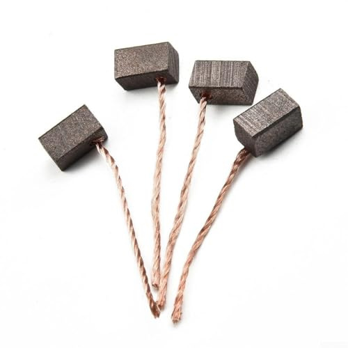 Balais de charbon efficaces pour moteurs électriques, lot de 8 pièces de 6 x 6 x 10 mm