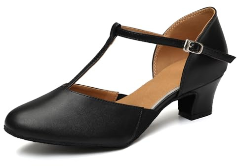 GYUBL Zapatos de Baile Mujer Salsa Bachata Cerrados Tango Zapatos Baile Tango Profesional de Salon 4.5cm Tacón, Modelo YCD29-4