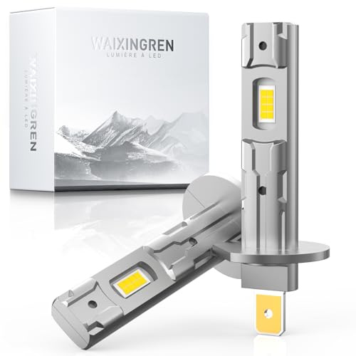 WAIXINGREN Ampoule H1 LED 32000LM, 100W 6500K Lumière, 2 Pièces (H1)