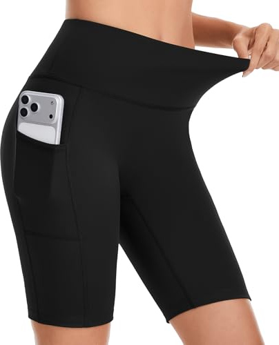 YADIFEN High Waisted Cycling Shorts Women, Gym Short for Women with Pockets