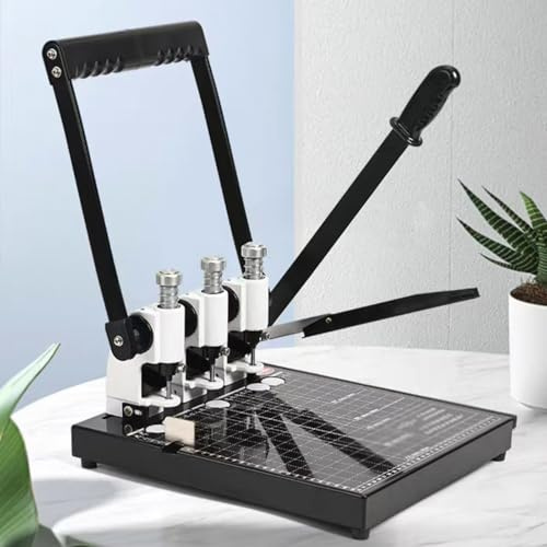 Zoienu Personnel File Paper Cutting and Punching Dual-Purpose Device, Three Models Available, Three-Hole Paper Punch for Document Binding