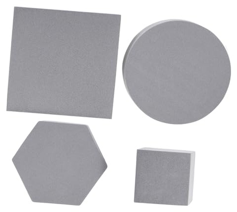 MAJORMENCH 4 St Geometriska Kubformade Fotorekvisita i Hålligt för Produktfotografering av Smycken och Kosmetika Modern Grå Design för Dekorativa Bakgrunder och Medier