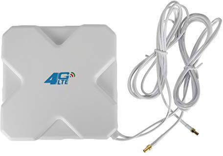Asudaro Antenne 4G LTE 35dBi à Gain élevé, SMA / CRC9 / TS-9 Double amplificateur amplificateur de Signal réseau Ethernet antenne externe Compatible avec Huawei pour routeur WiFi Haut débit Mobile