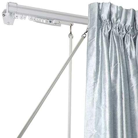 A&F Rod Décor - Baton Draw White Traverse 66-120 inch