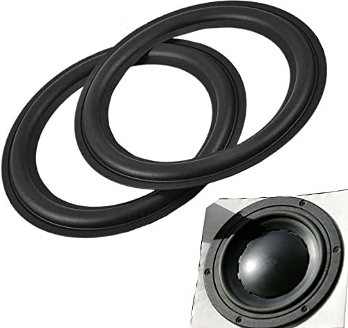 Demeras 2 St¡§1ck 8 Zoll Lautsprecher Gummi Surround Foam Edge Surround Ringe Ersatzteile f¡§1r Lautsprecher Ersatzteile