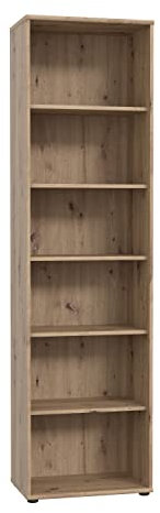 FORTE TEMPRA 2 Regal mit 5 Einlegeböden, Holzwerkstoff, Artisan Eiche Dekor, (B x H x T) 54 x 197,5 x 34,8 cm