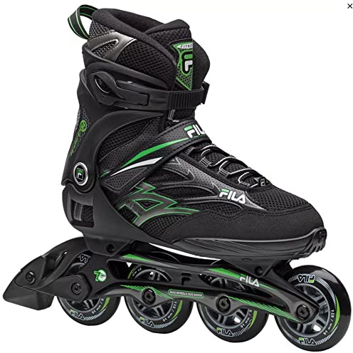 Fila Herren Wave 84 Inline Skate, Schwarz-Grün, 47.5 EU
