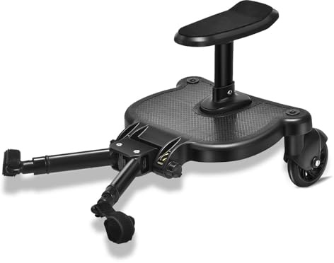 Tavola portatile per passeggino, dispositivo di fissaggio 2 in 1 con sedile rimovibile, aliante per passeggino, pedana per bambini