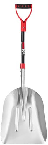 HANTOP Aluminum Scoop Shovel Heavy Duty Shovel Big Farm Scoop Shovel Metal Snow Shovel for Driveway,45 inches