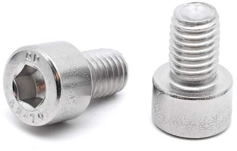 10 viti BTR in acciaio inox M8 x 12 mm, viti CHC in acciaio inossidabile A2, viti esagonali cave testa cilindrica, DIN 912, testa rotonda per rondella e dado