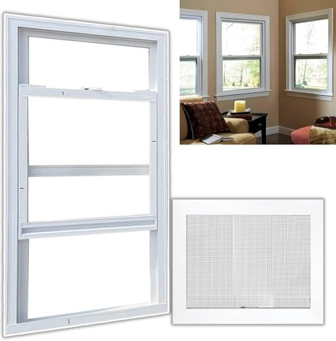 YVYKFZD Finestre scorrevoli bloccabile, Finestra Scorrevole in Alluminio con zanzariera, Sostituzione Finestra per seminterrato Ventilate, Finestre per Capannoni mobili per fienili, Garage, Bagno(WxH