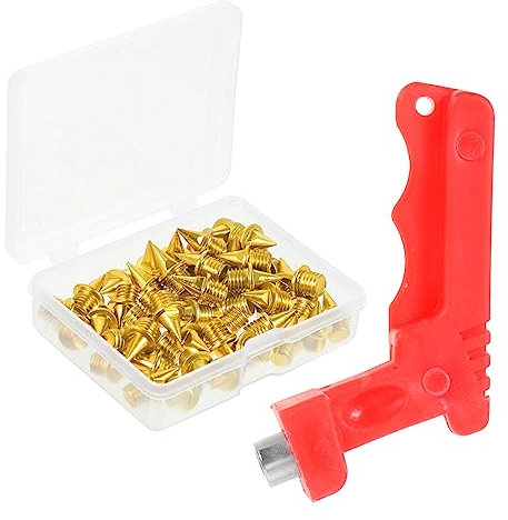 ARTSEWPLY Clavos para Zapatillas de Atletismo Cortos 52piezas Clavos Metálicos de Repuesto Acero y Plástico Antideslizantes para Correr Entrenamiento Deportivo