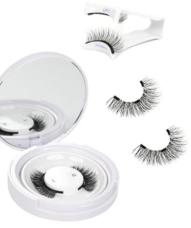 Obeyalash Wispy Ciglia Finte Magnetiche Naturali Magnetiche Riutilizzabile Magnetic Eyelashes Facile Da Usare and Leggero No Glue Needed Easy to Wear for Beginners (24P)