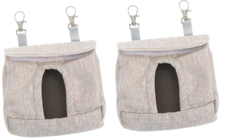 Toyvian 2 pièces Pochette de Nourriture pour Foin Lapin et Petit Animal et Facile à Nettoyer Mangeoire Suspendue Interactif pour Cobayes Hamsters et Chinchillas Lot
