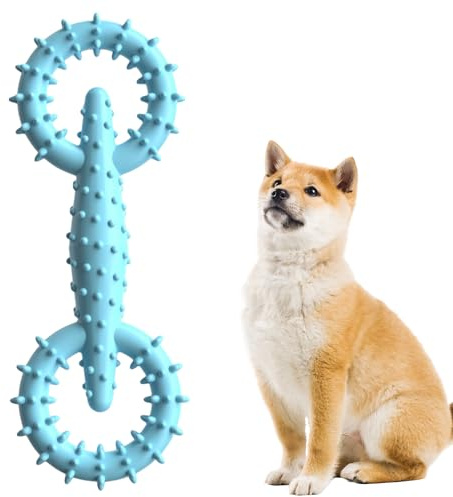 Anillo masticable para Perros – Correa de mordida de 20 cm para Cachorros, Robusto, Limpiador de Dientes Resistente, Entrenador de Mascotas Duradero, Mango Suave, Interactivo para Perros