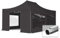 TOOLPORT ALU Pavillon Faltpavillon 4x6m mit Panoramafenstern robust und wasserdicht Professional 50mm Partyzelt schwarz schwer entflammbar