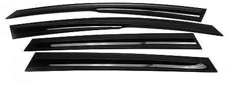 4X Windabweiser Regenabweiser kompatibel mit Honda Civic 2005-2011 Acryl Dunkel