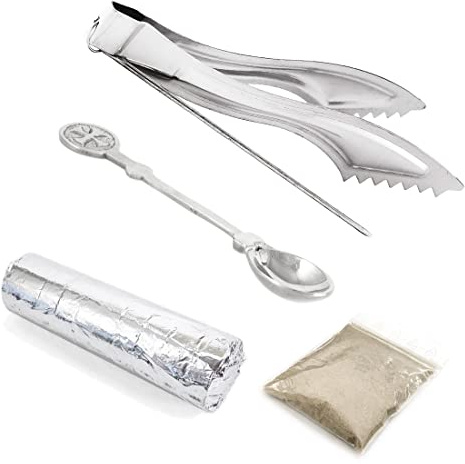 NKlaus Set med 4 rökelsepinnar 40 g rökelsesked rökelsesand med 10 träkoltabletter 40680