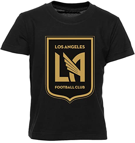 Great Team Los Angeles Football Svart T-shirt Barnpojkar Flickor Kortärmade Rund Hals Black Kids XL