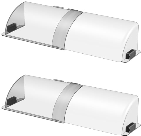 CH24Globall Air Vent Deflector with Powerful Magnets(10 to 14 Inches),AC/Heat Vent Redirector Vent Cover for Floor, Ceiling, Sidewall Registers (Clear-2Pack)