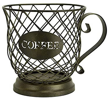 AidiOn K Porte-gobelet Tasse Noire Forme Porte-dosettes K Coupe K Pod de Stockage Organisateur Fruit Basket pour Counter Coffee Bar