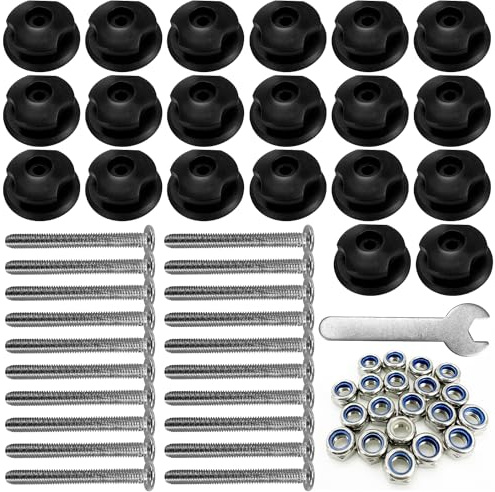 20 Piezas Ganchos Botones De Fijación para Laterales De Remolque,Botones Redondos para Remolque Incluye Pernos, Accesorios para La Fijación De Redes De Remolque y Lonas