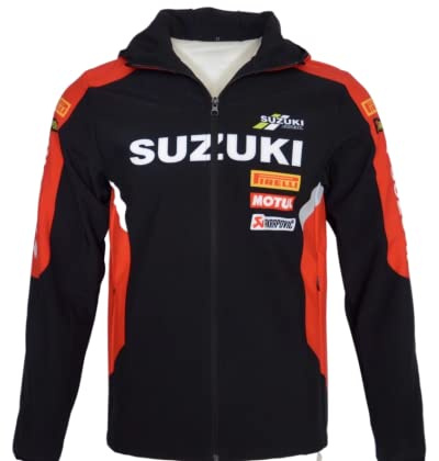 SPONYBORTY Felpe con cappuccio Giacca tuta da corsa Cardigan per Su-ZUki Felpa con zip da uomo per giovani Abbigliamento da ciclismo Moto Ragaz﻿zi/B/M
