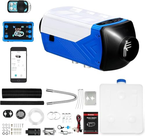 XDOVET Diesel-Heizung 8.3KW, 12V/24V Diesel Air Heater für Auto und Innenräume, Bluetooth-Fernbedienung, LCD-Panel-Steuerung, effiziente Diesel-Heizung für Vans, Wohnmobile, Lastwagen und Garagen